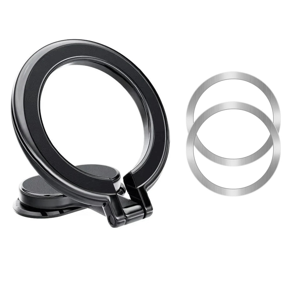 Magnetic round Car Phone Holder Steering Wheel Phone Stand Mount Rotatable Fixed Bracket Support GPS for Xiaomi Iphone Samsung