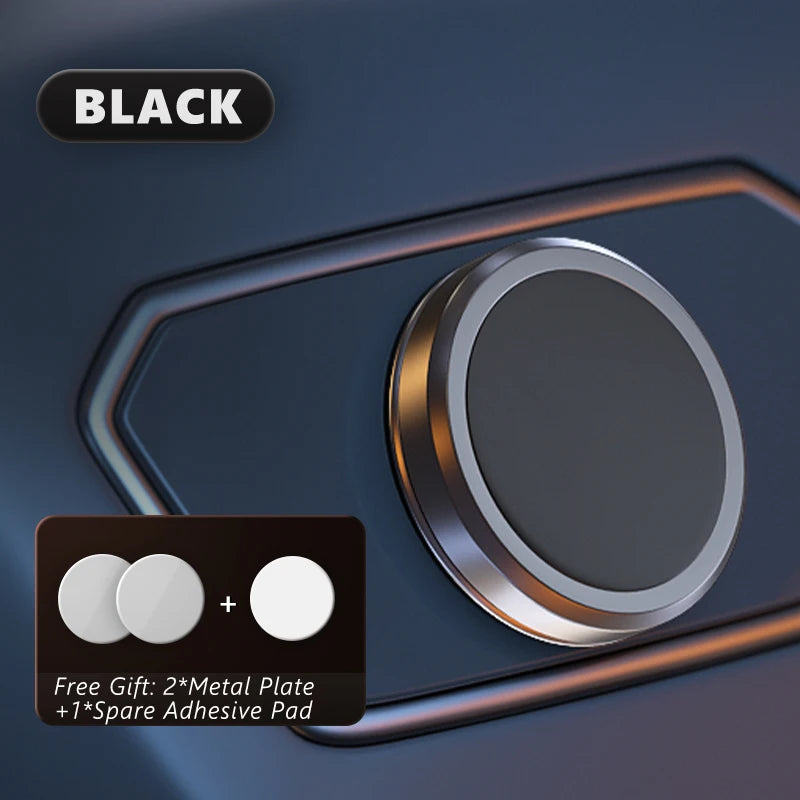 Magnetic round Car Phone Holder Steering Wheel Phone Stand Mount Rotatable Fixed Bracket Support GPS for Xiaomi Iphone Samsung
