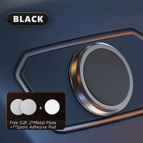 Magnetic round Car Phone Holder Steering Wheel Phone Stand Mount Rotatable Fixed Bracket Support GPS for Xiaomi Iphone Samsung