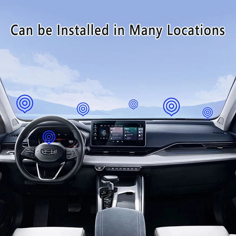 Magnetic round Car Phone Holder Steering Wheel Phone Stand Mount Rotatable Fixed Bracket Support GPS for Xiaomi Iphone Samsung